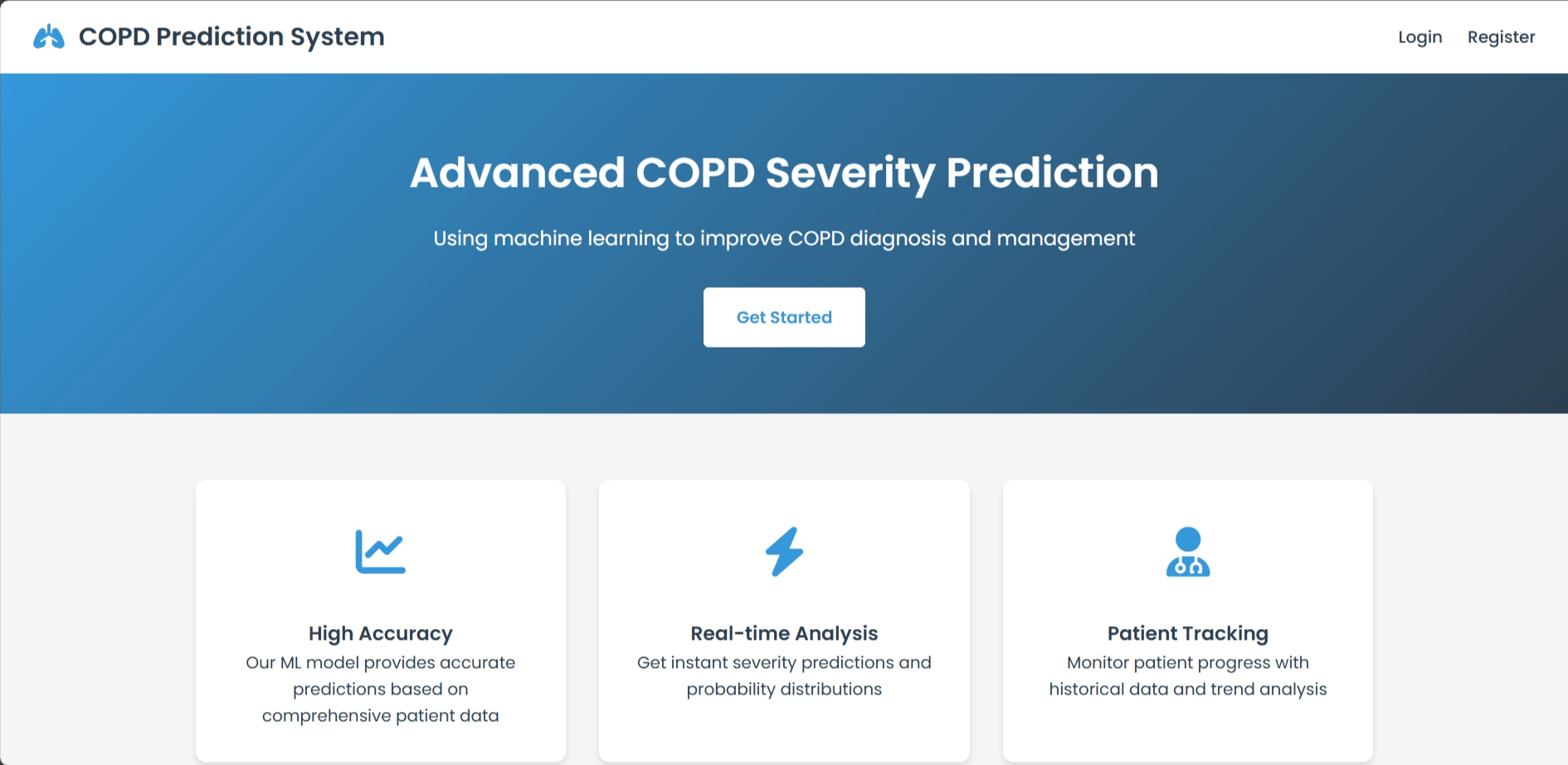COPD Prediction App Screenshot 1