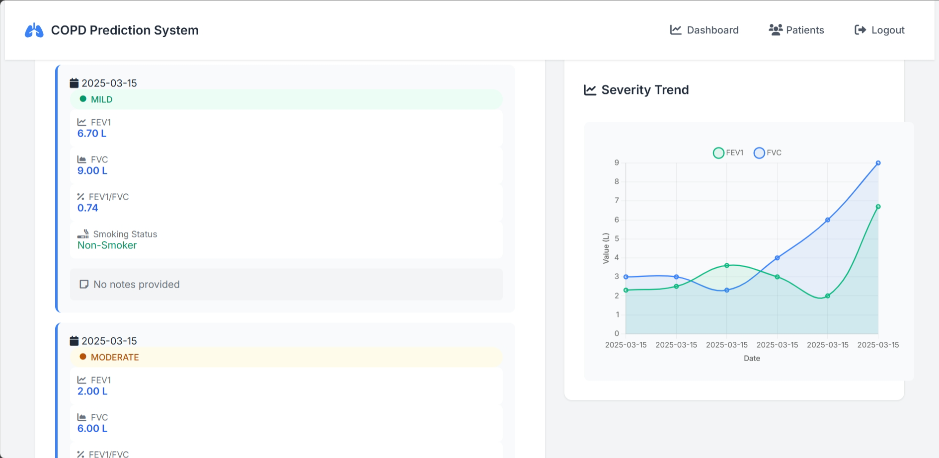 COPD Prediction App Screenshot 4